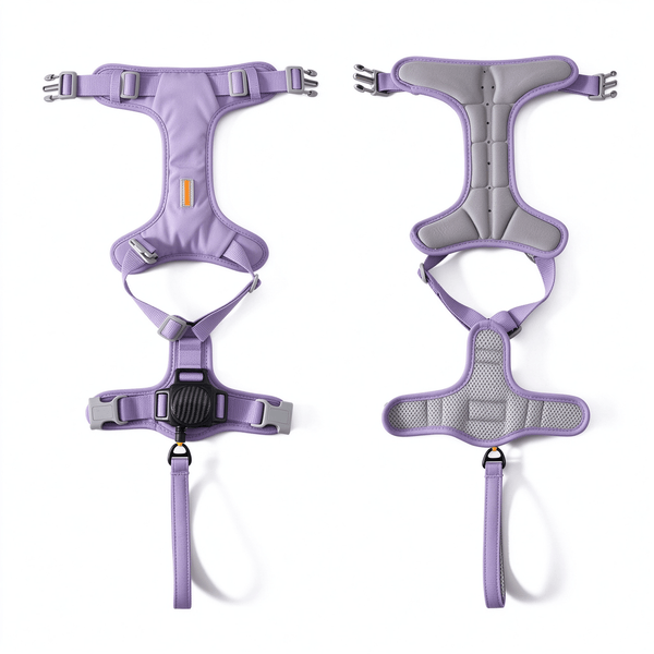 2-in-1 Retractable Dog Harness Leash - No-Pull, Auto-Lock, Strong Aluminum Buckle