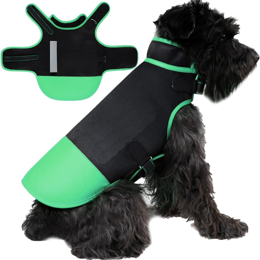 Anti-Bite Dog Protection Vest, K2 2.0 Dog Armor Vest with Leash Ring and Reflective Strip, Breathable Double-Layer Rainproof Vest for Walking and Hiking