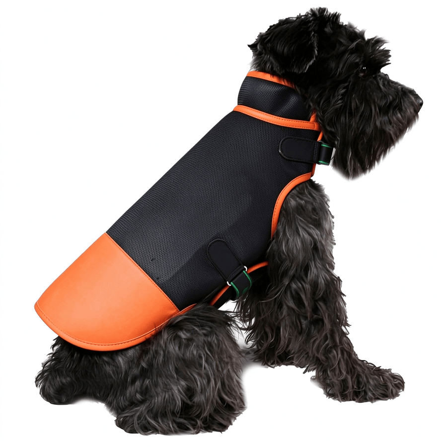 Anti-Bite Dog Protection Vest, K2 2.0 Dog Armor Vest with Leash Ring and Reflective Strip, Breathable Double-Layer Rainproof Vest for Walking and Hiking