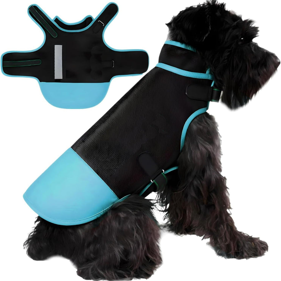 Anti-Bite Dog Protection Vest, K2 2.0 Dog Armor Vest with Leash Ring and Reflective Strip, Breathable Double-Layer Rainproof Vest for Walking and Hiking