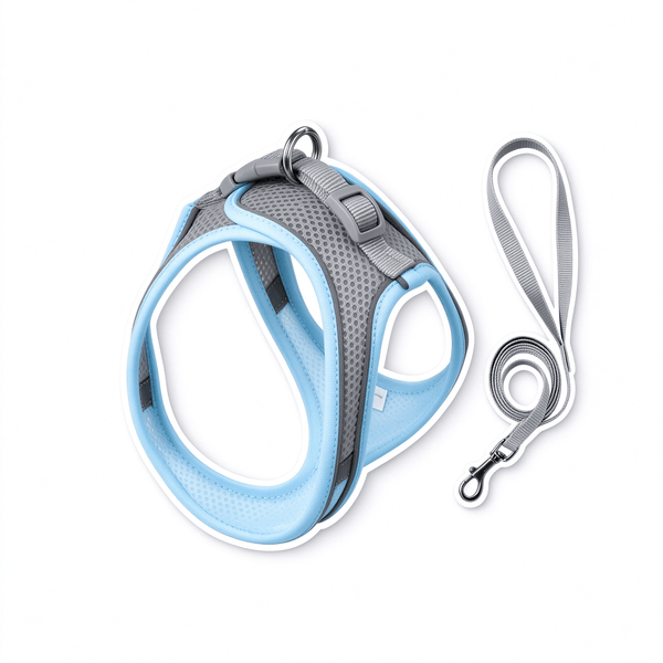 360° No-Choke Cat Harness and Leash Set, Reflective Quick-Release Vest