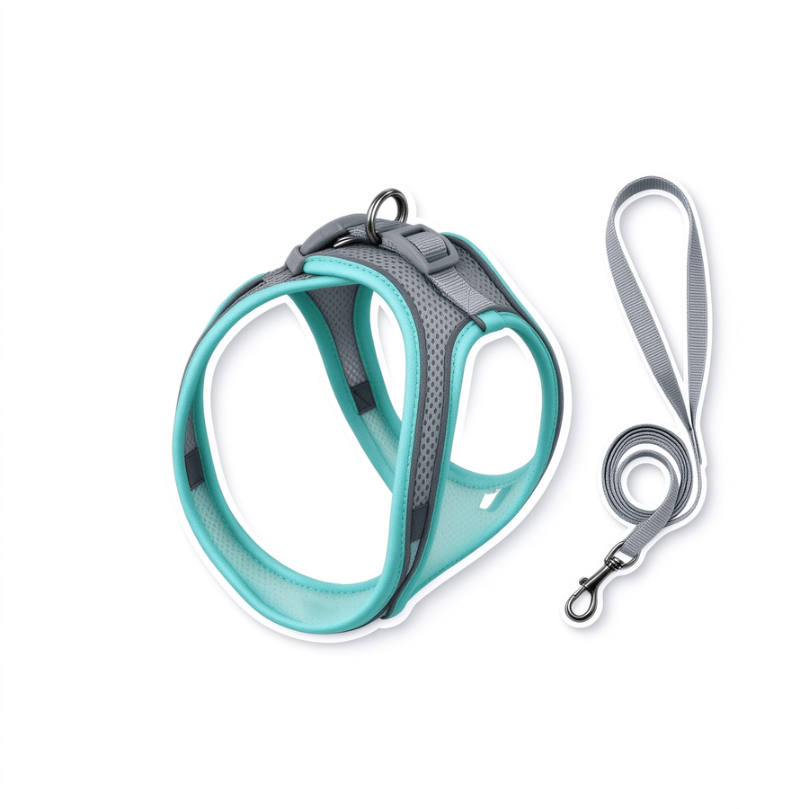 360° No-Choke Cat Harness and Leash Set, Reflective Quick-Release Vest
