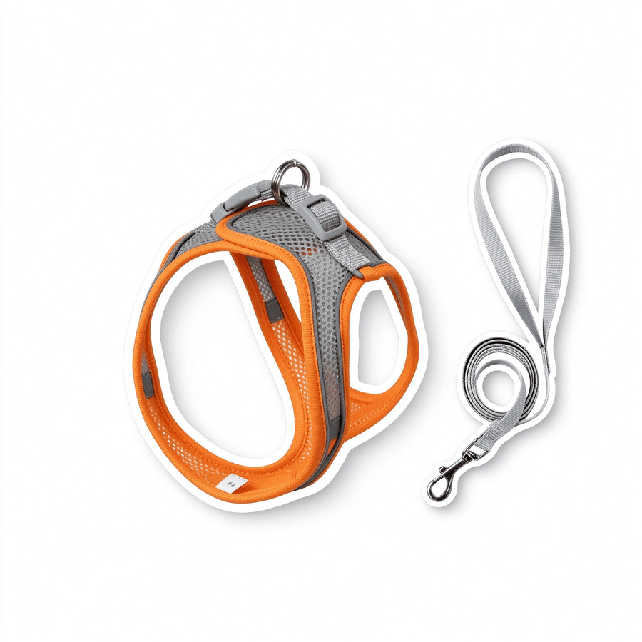 360° No-Choke Cat Harness and Leash Set, Reflective Quick-Release Vest