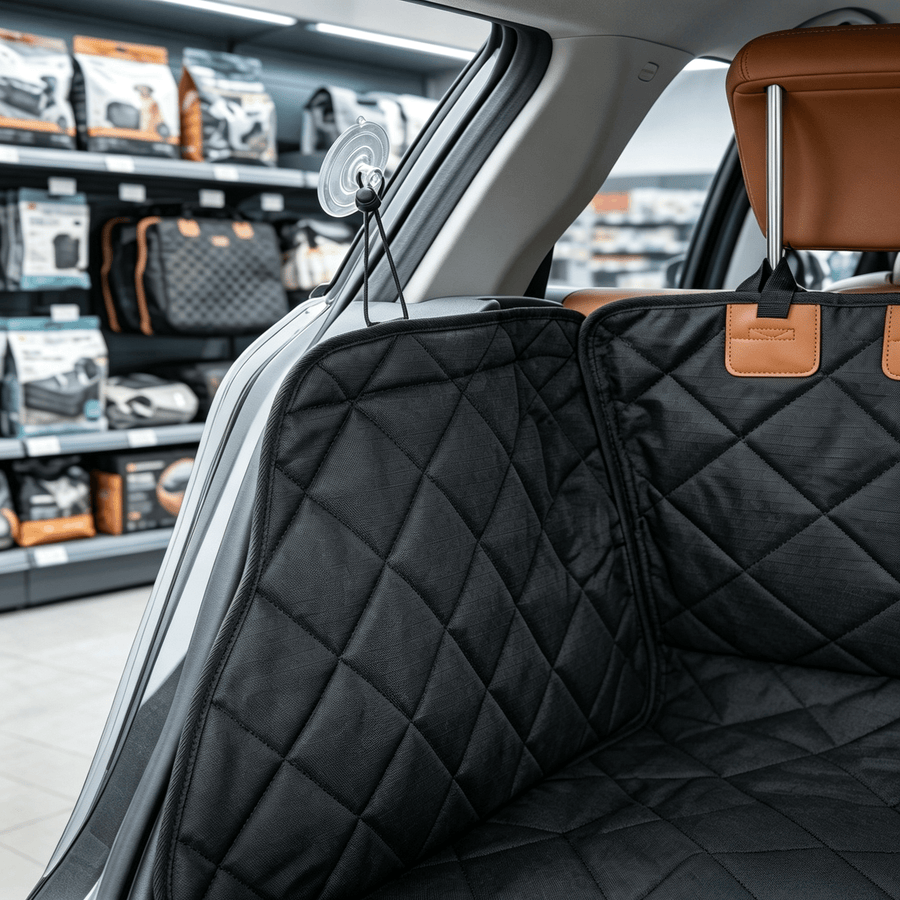 Dog Car Seat Back Protector - Scratch-Resistant Cover with Adjustable Buckle