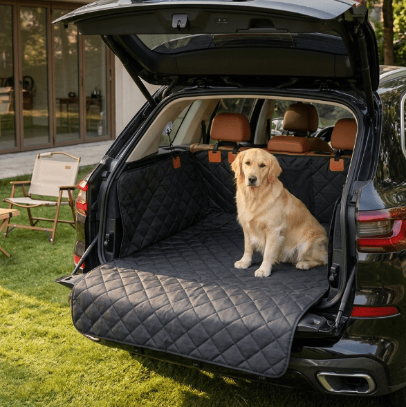 Dog Car Seat Back Protector - Scratch-Resistant Cover with Adjustable Buckle