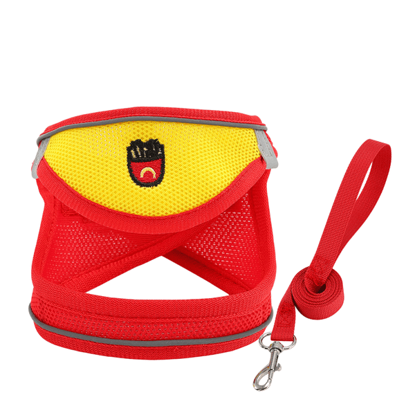 Cartoon Saliva Towel Cat Harness & Leash Set — Stylish, Lightweight, All-Day Comfort