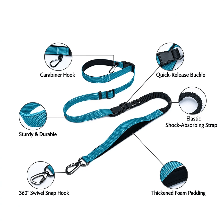 Dog Outdoor Travel Bundle, 6-in-1 Leash + 22-Piece First Aid Kit, Travel Bowl & E-TPU Teething Ball