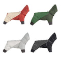 Dog Raincoat Waterproof Four-Legged, Reflective Trim & Harness Hole Jacket for Walking Hiking Travel