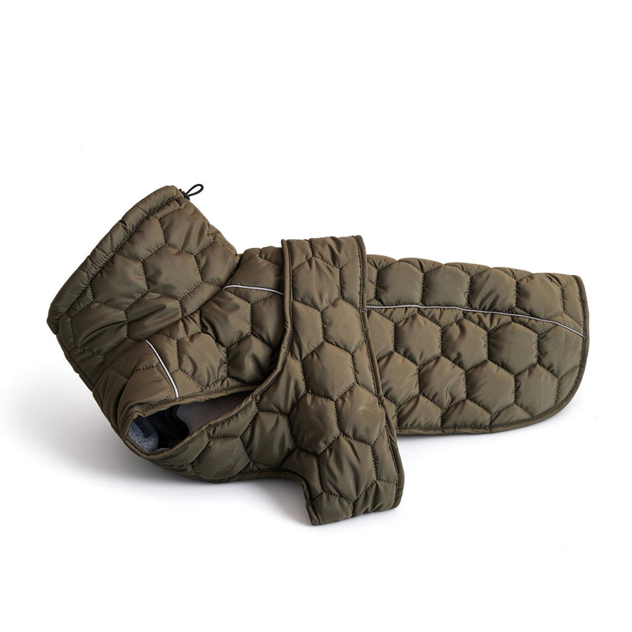 Dog Winter Coat, Warm Padded Dog Jacket with Reflective Trim & Adjustable Belly Strap for Cold Weather Walking