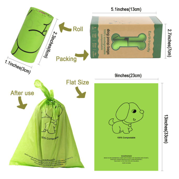 Biodegradable Dog Poop Bags, 120-Count Compostable Waste Bags – Fluffy Me