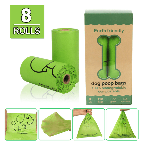 Biodegradable Dog Poop Bags, 120-Count Compostable Waste Bags – Fluffy Me
