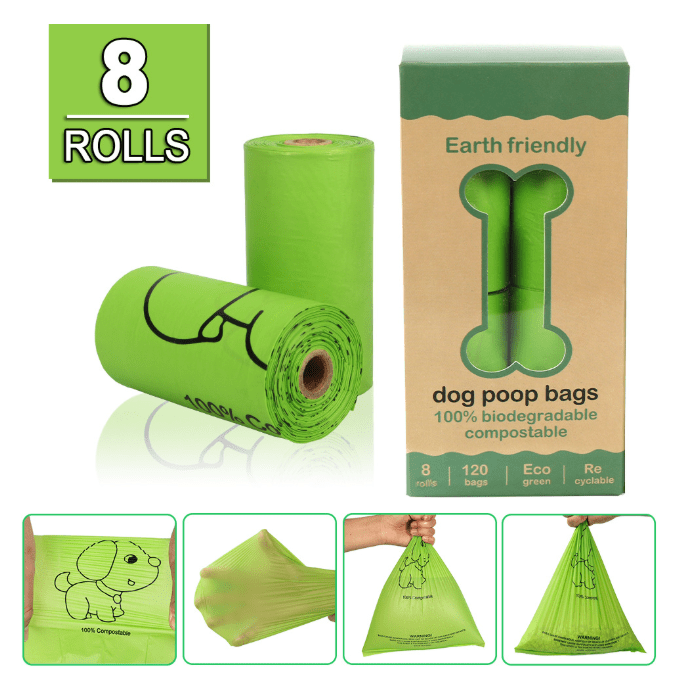 Biodegradable Dog Poop Bags, 120-Count Compostable Waste Bags – Fluffy Me