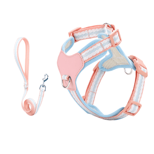 Escape-Proof DogHarness & Leash Set — Neck-Friendly, For Cats & Small Dogs
