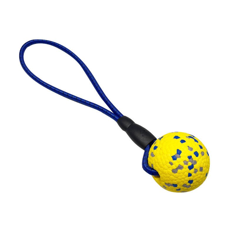 ETPU Dog Ball with Rope, High-Rebound Tug & Fetch Training Toy