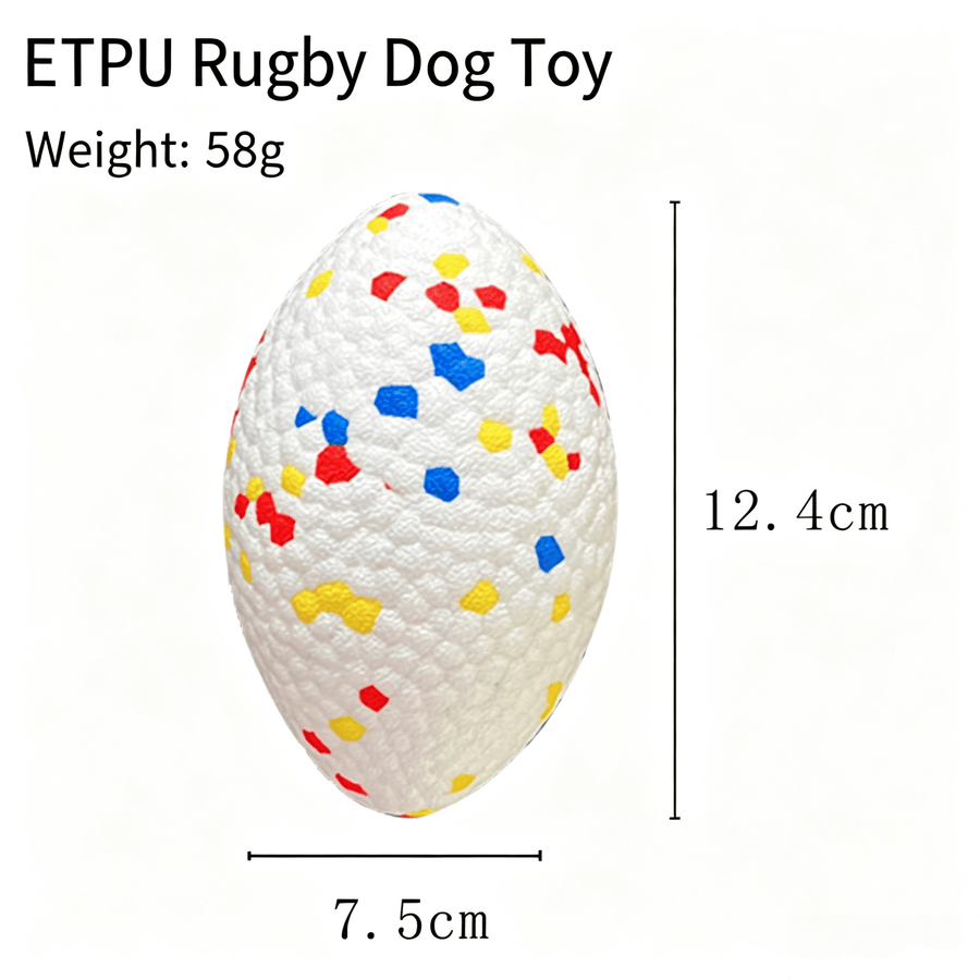ETPU Rugby Dog Toy, High-Rebound Floating Fetch & Water Chew Toy
