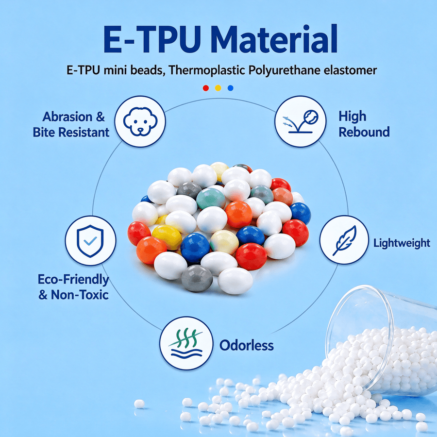 ETPU Dog Bone Chew Toy, High Rebound Puppy Teething Toy, Bite-Resistant Lightweight Treat Toy for Small Dogs