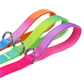 Fashion Gradient Dog Harness & Leash Set - Pink, Purple, Orange, Green, Blue M-XL