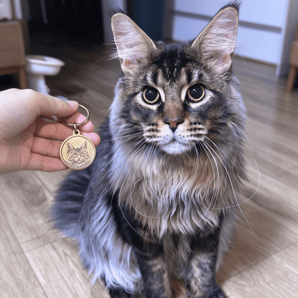 Personalized Engraved Dog ID Tag with Name, Phone & QR Code