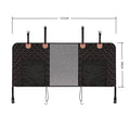 Pet Car Divider Net, Dog Seat Separator with Visible Mesh Window and Storage Pockets, Adjustable Straps for Front Seat Headrests, 130x58cm