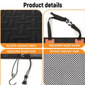 Pet Car Divider Net, Dog Seat Separator with Visible Mesh Window and Storage Pockets, Adjustable Straps for Front Seat Headrests, 130x58cm