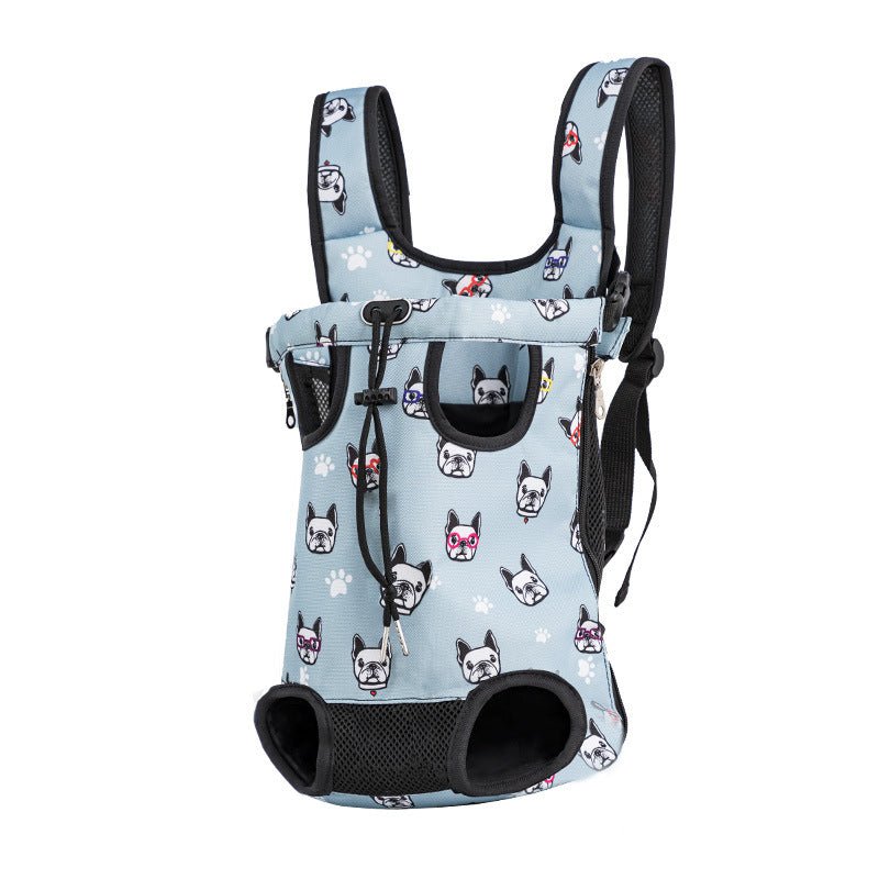Hands-Free Pet Front Carrier Backpack, Leg-Out Chest Pack for Small Dogs