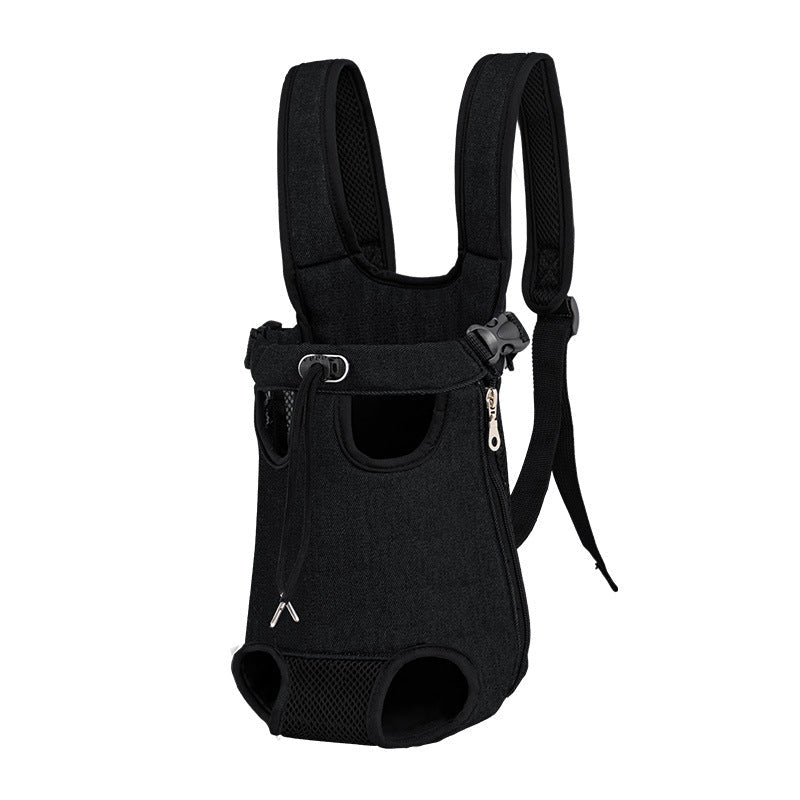Hands-Free Pet Front Carrier Backpack, Leg-Out Chest Pack for Small Dogs