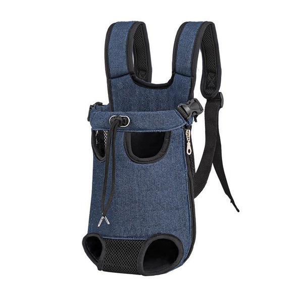 Hands-Free Pet Front Carrier Backpack, Leg-Out Chest Pack for Small Dogs