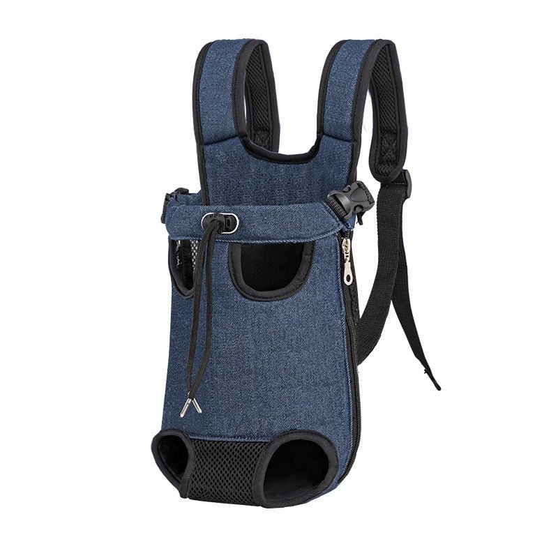 Hands-Free Pet Front Carrier Backpack, Leg-Out Chest Pack for Small Dogs