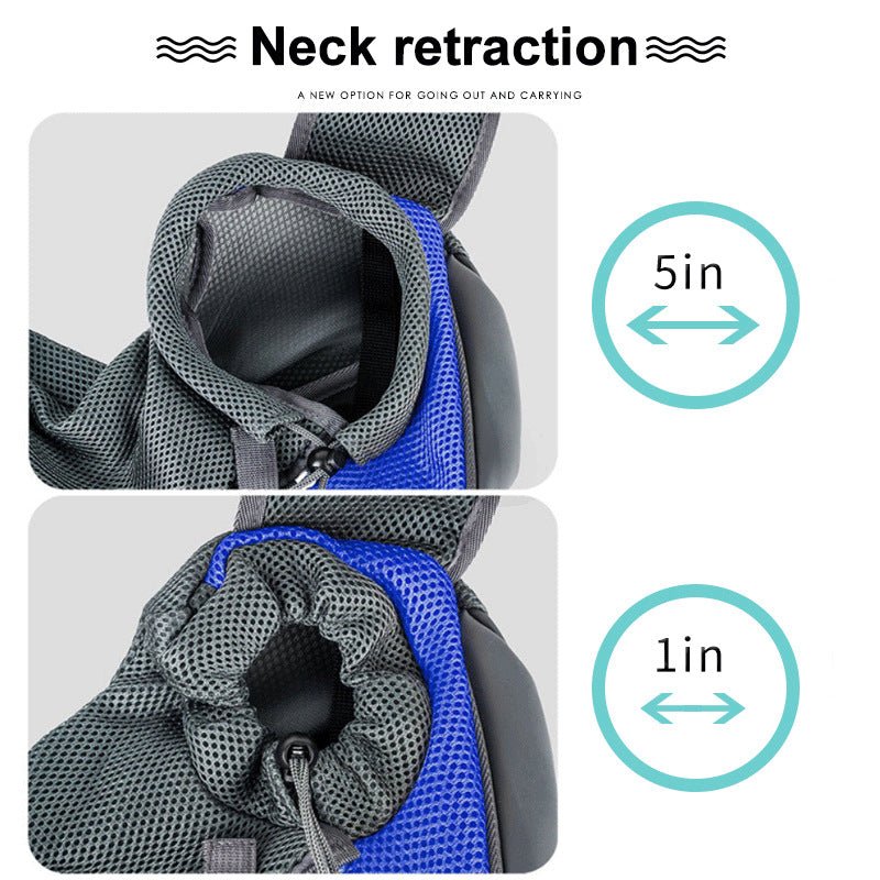 Breathable Mesh Pet Sling Carrier, Hands-Free Crossbody Travel Bag