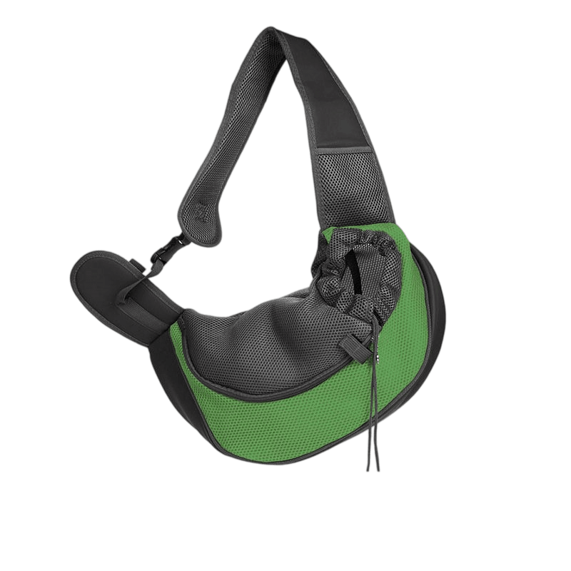 Breathable Mesh Pet Sling Carrier, Hands-Free Crossbody Travel Bag