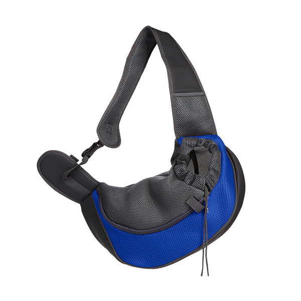 Breathable Mesh Pet Sling Carrier, Hands-Free Crossbody Travel Bag