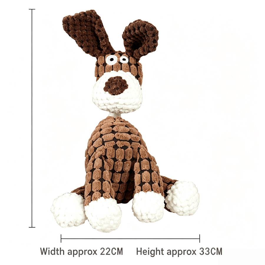 Squeaky Plush Dog Toy, Interactive Stuffed Animal with Squeaker