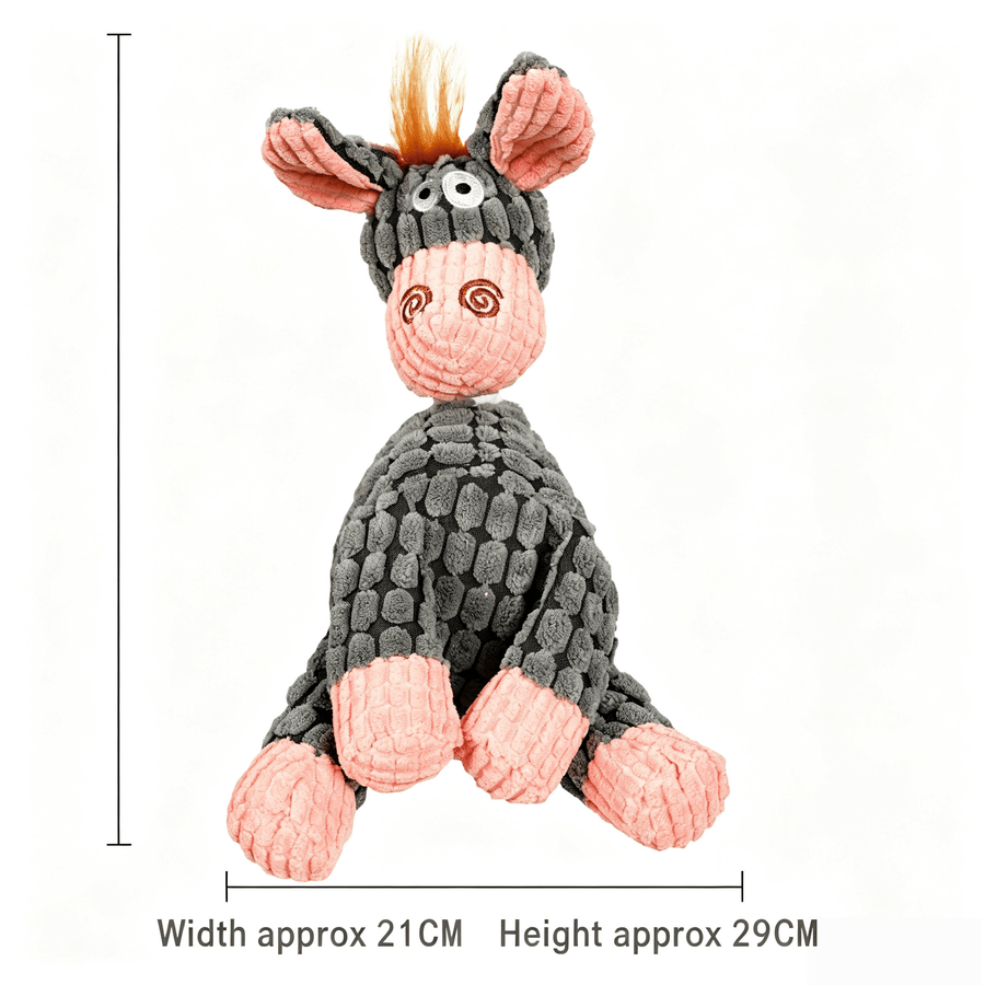 Squeaky Plush Dog Toy, Interactive Stuffed Animal with Squeaker