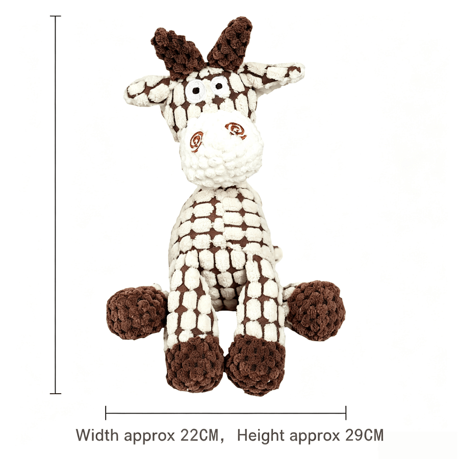 Squeaky Plush Dog Toy, Interactive Stuffed Animal with Squeaker