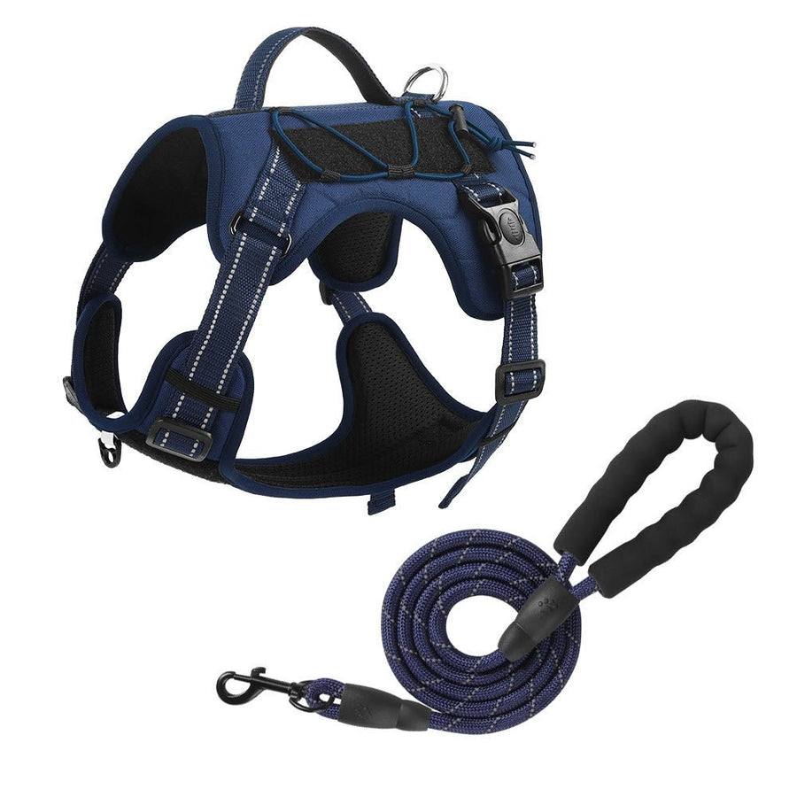 Tactical Dog Harness & Reflective Leash Set - Lightweight, Adjustable S-XL