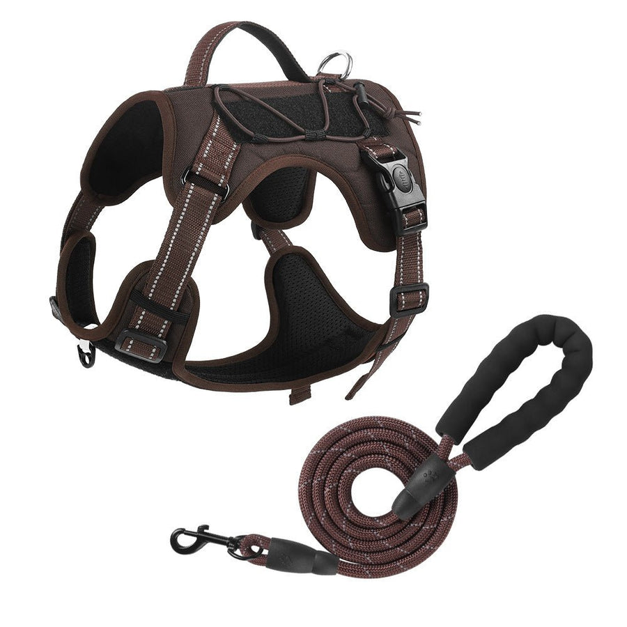Tactical Dog Harness & Reflective Leash Set - Lightweight, Adjustable S-XL