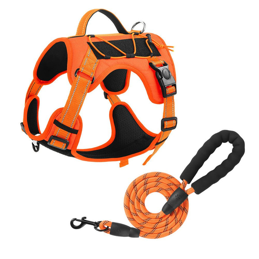 Tactical Dog Harness & Reflective Leash Set - Lightweight, Adjustable S-XL