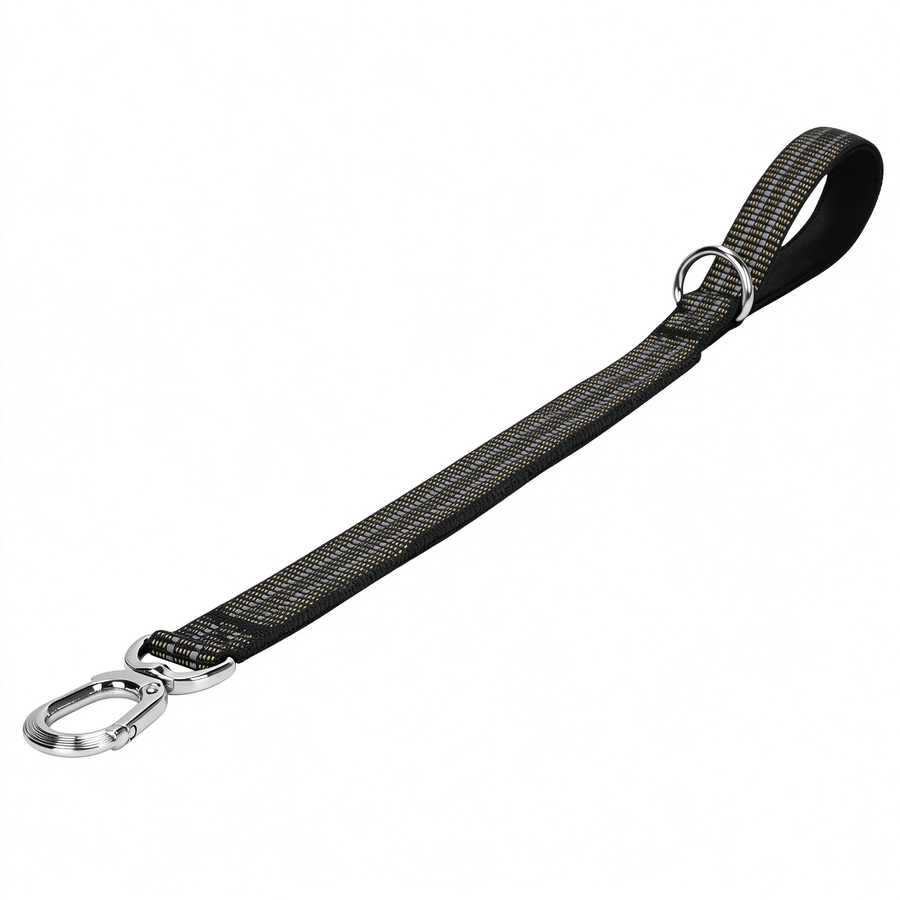 Tactical 50cm Reflective Dog Leash with Alloy Hook & Padded Handle - 4 Colors